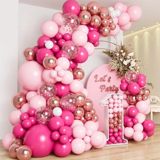 Macaron Rosa Ballon Girlande Bogen Kit Hochzeit Geburtstag Party Dekor Kinder Roségold Latex Ballons Babyparty Dekorationen Kette.