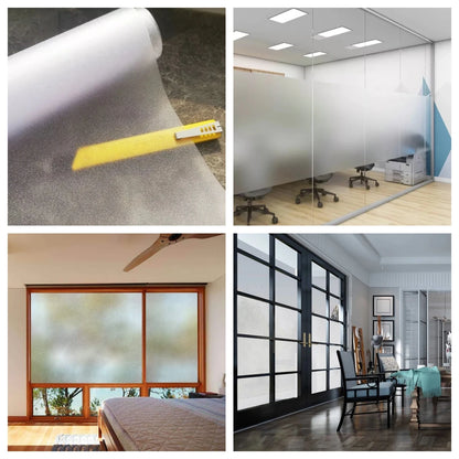 Frosted Self Adhesive Glass Window Film Privacy Protection Vinyl for Stained Glass Window Sticker Heat Insulation.