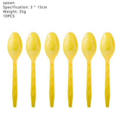 Cartoon M & Minions Geburtstag Party Dekoration Einweg Geschirr Tasse Teller Tischdecke Luftballons Gelb Große Augen Hintergrund Banner