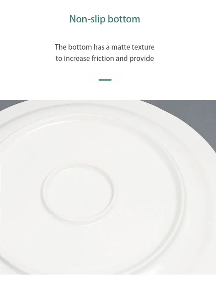 Europeanc Style Ceramic Dining Plate Elegant Lemon Pattern Dinner Steak Plate Coffee Cup Set Western Cuisine Dessert Plate.