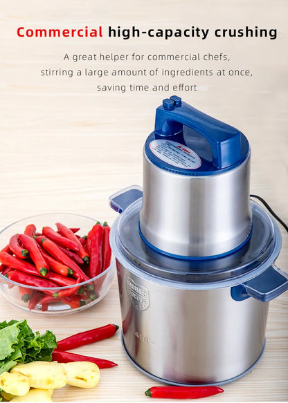 DIVEDEER Meat grinder household electric stainless steel cooking stirring garlic mince mince machine small garlic puree.