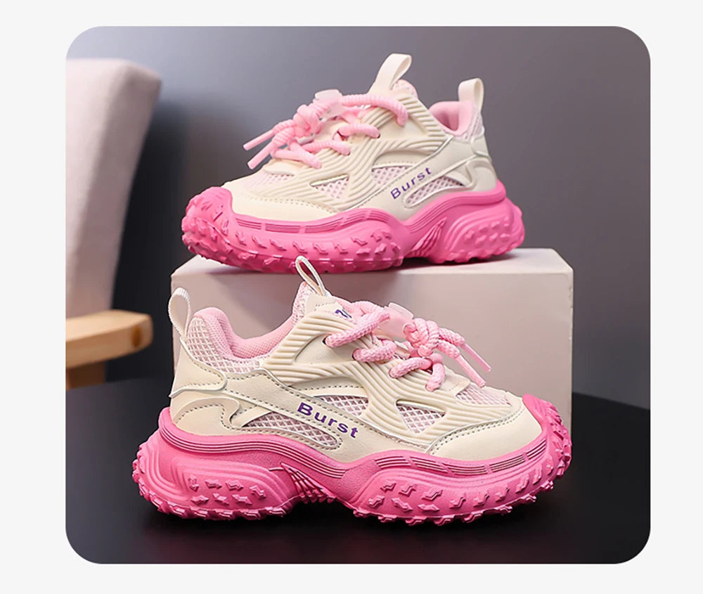2025 Autumn Sport Shoes For Children PU Leather Waterproof Kid's Sneakers Anti-slippery Breathable Boy's Girl's Running Shoes.