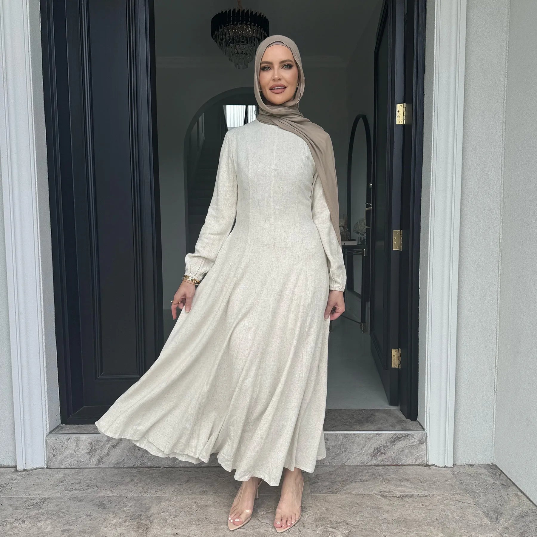 Muslimische Abaya Frauen Kleider Solide Schlank Jalabiya Eid 2025, Ramadan Marokko Islam Vestidos Largos Arabische Lange Robe Dubai Abayas Kaftan.