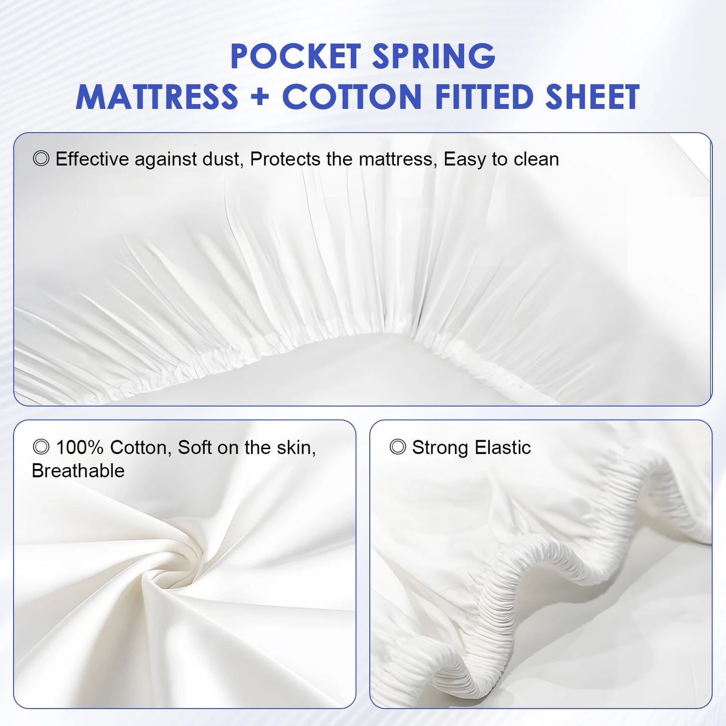 Daccormax 22 cm dicke Federkernmatratze, in mehreren Größen erhältlich, 7 Zonen ergonomisches Design, inklusive Spannbettlaken