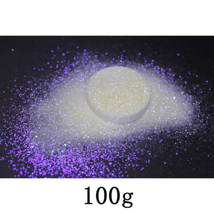 Ultra Fine Colorful Spark - Solvent Resistant White Iridescent Glitter -  - 015 Size, 0.5 mm
