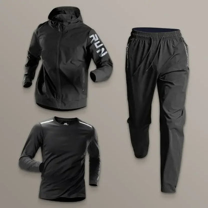 Men's Sportswear Set Quick-Dry Running Clothes Fitness Wear Morning Run Clothing Spring Autumn Basketball Training Jacket.