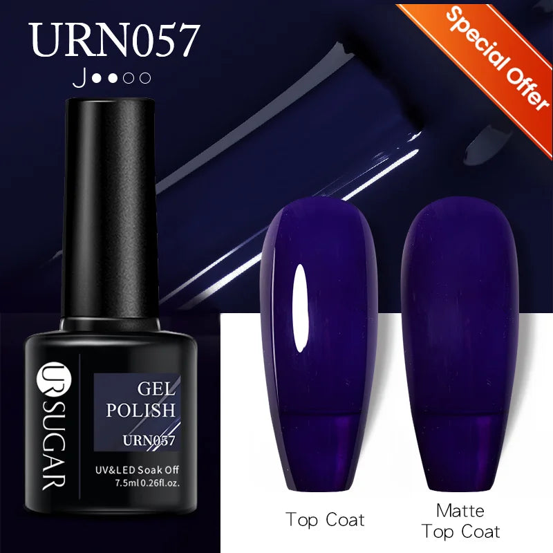 UR SUGAR 7/7.5ml Summer Blue Silver Gel Nail Polish Semi Permanent High Quality Soak Off UV LED Varnishes Nails Art Manicure