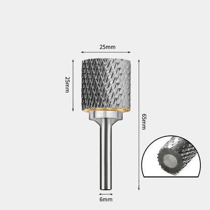 Hartmetallfräser, Wolframstahl-Schleifkopf, zylindrisch 6 mm, AE AX AX Metallfräser
