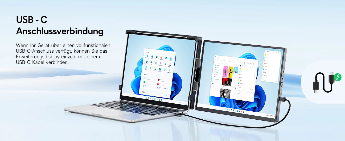 Dopesplay 14.1 inch Portable Monitors 1200P HDR External Screen Extender for Laptop XBox PS4 5 Second Display up to 17.3 Laptops.