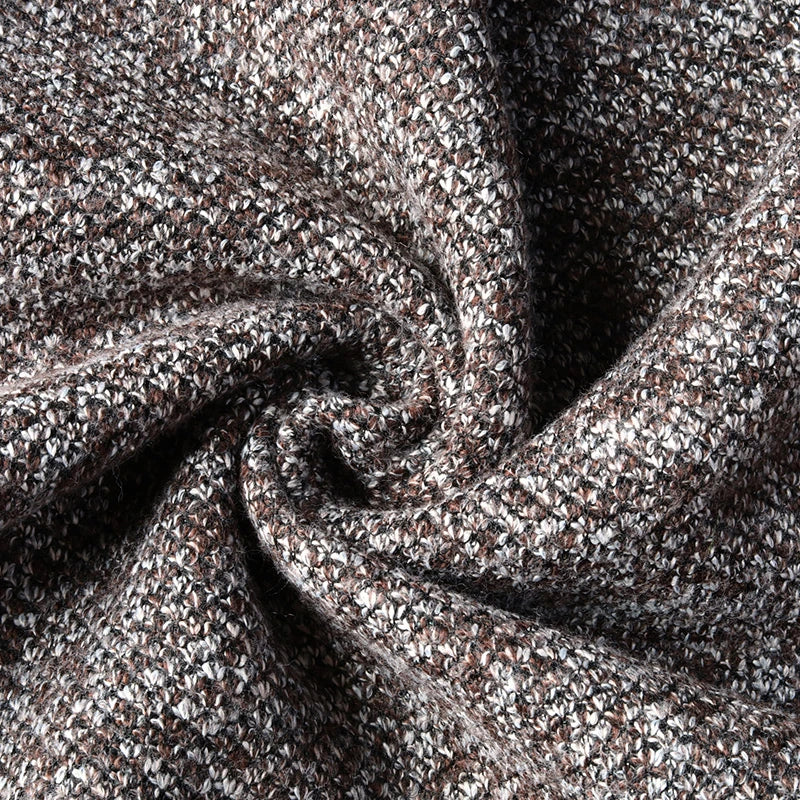 New Men's Casual High Collar Long Sleeve Knitted Top with Velvet Warmth for Autumn and Winter Fashion Multi Functional Jacket