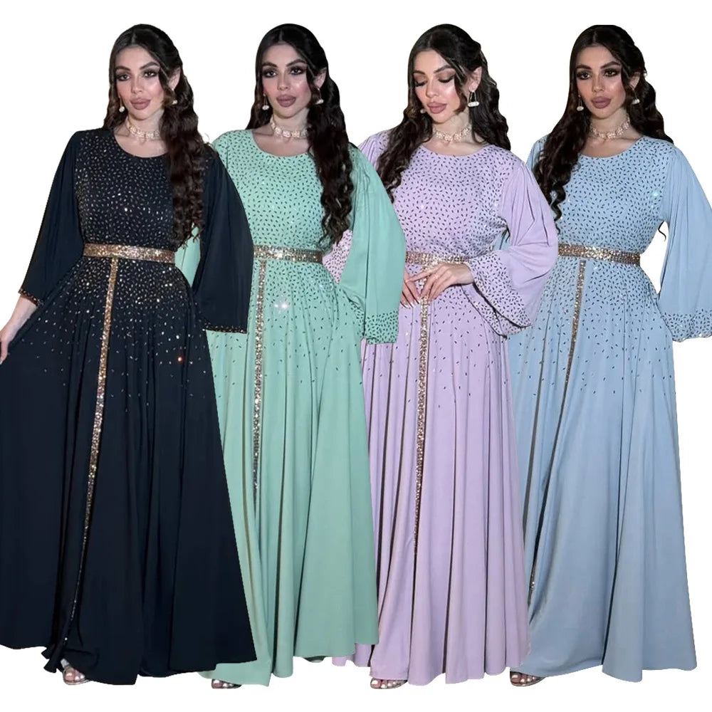 Abendkleider Arabische Lange Robe Stickerei Muslimische Frauen Party Jalabiya Eid Ramadan Marokko Dubai Abayas Kaftan Islam Vestidos Neue.