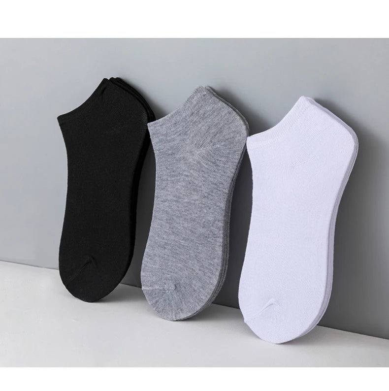 5 Pairs of Women's/men's Boat Socks Invisible Low Cut Anti Slip Summer No Show Ankle Socks Solid Color Casual Breathable.