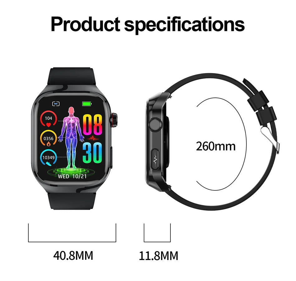 SmartWatch Voice Call Push reminder Physical examination Health Watch Blood Pressure UricAcid Blood Oxygen ECG Sport Smart watch