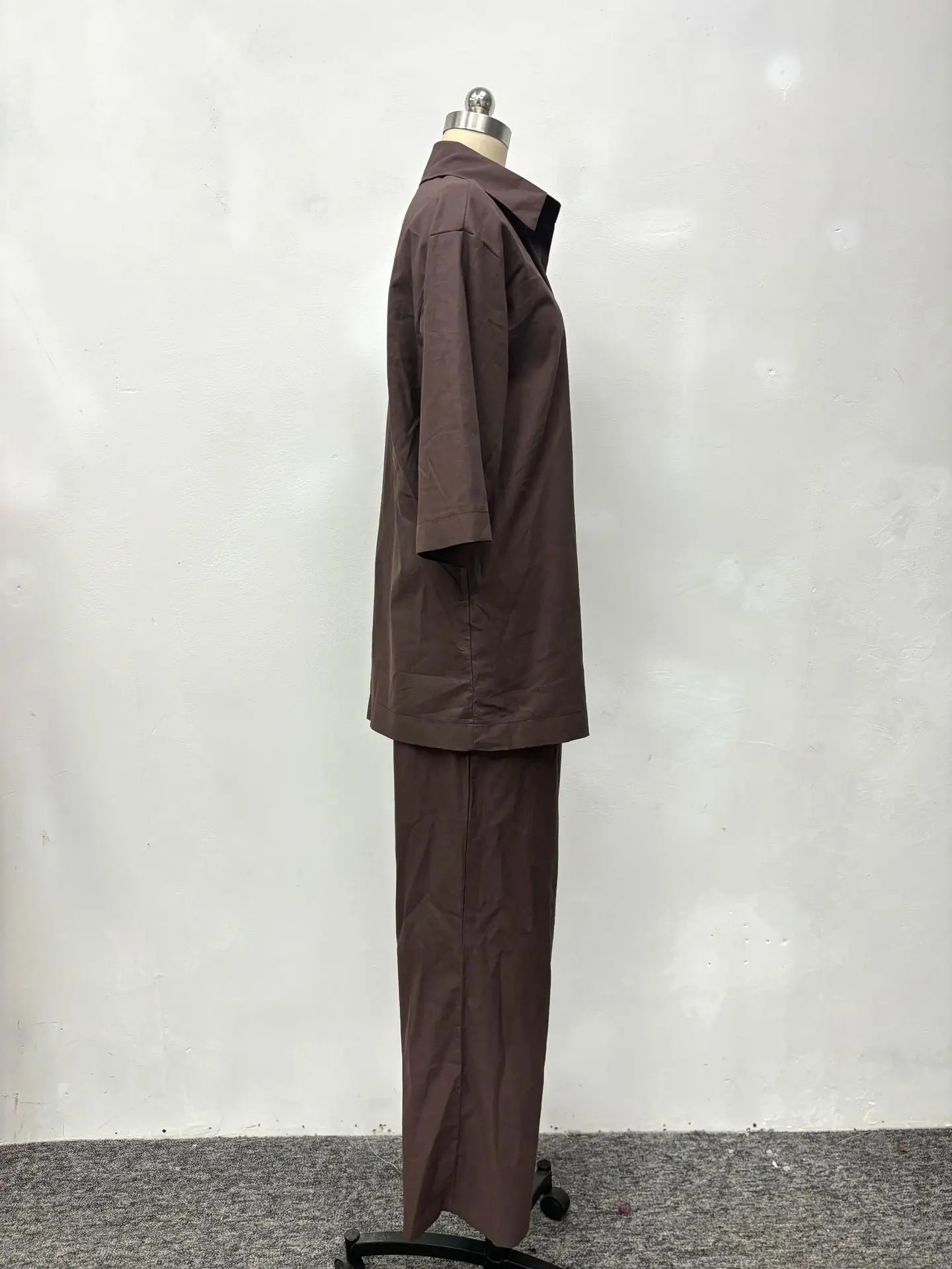 Cotton Linen Set Women Spring Summer Loose Oversize Long Sleeve Shirt Long Pants 2 Piece Sets Casual Office Ladies Trousers Suit.