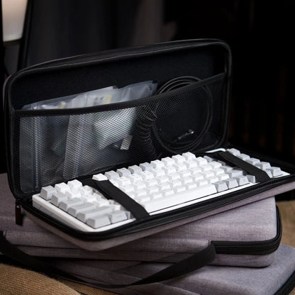 Dustproof Water-Resistant Mechanical Keyboard Case Storage Bag - EVA Hard Shell Fits 61/68/75%/TKL/98%/Full-Size Keyboards.