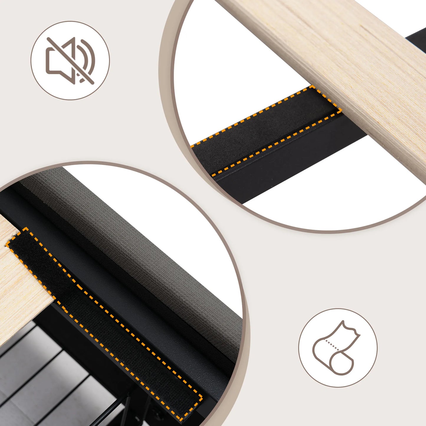 KOMHTOM Polsterbett Einzelbett 90x200 cm, LED-Beleuchtung, 2 Schubladen, höhenverstellbares Kopfteil, ohne Matratze