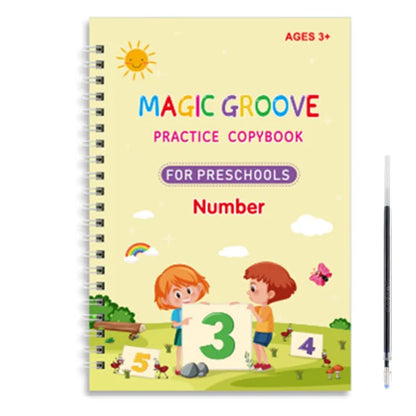 Reusable Magic Copybook Drawing Toys for Children Montessori Pen Control Training Writing Sticker Learning Educational Toy Kids.