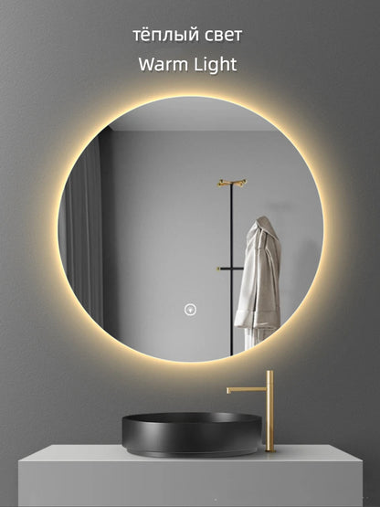 Schminkspiegel mit LED-Leuchten, hohe Helligkeit, rahmenloser rechteckiger Spiegel, Antibeschlag-Badezimmerspiegel, Entschädigung für Schäden