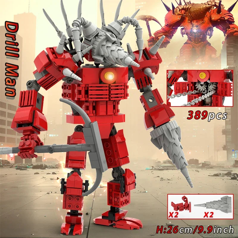 Moc Skibidi Toilet Action Figures builing blocks,Camerman Titan Speakerman Surveillance Man TVMan Boys Bricks Toys For Kids Gift.