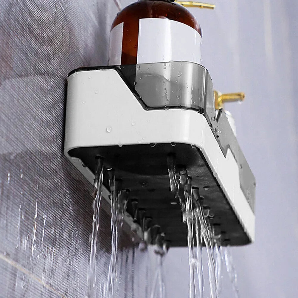 Kein Bohren Badezimmer Regal Kunststoff Dusche Organizer Wand montiert Toilettenartikel Lagerregal Shampoo Halter Bad Zubehör
