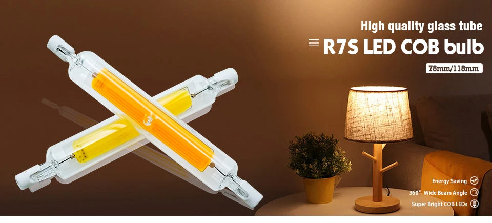1-10pcs High Power LED R7s COB Glass Tube 78mm 118mm J78 J118 COB Light Bulb 110V 220V 15W 20W 30W 50W Home Replace Halogen Lamp.