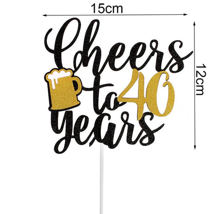 Oktoberfest Party Dekorationen Bier Banner Ballon 40. Kuchen Topper Anzahl Ballon für Deutsches Bier Geburtstag Party Supplies Gefälligkeiten.