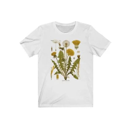 Dandelion Botanical Graphic Tshirt Hiking Shirt Botanical Print Shirt Short Sleeve Cotton Oversized Tee Women Clothing Harajuku.