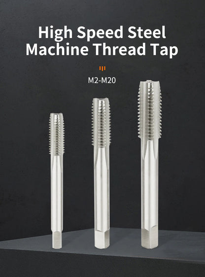 SIQICNC Rechtsgewindebohrer HSS Maschinenstecker Gewindebohrer Metrisches Gewindebohrer Bohrgewindewerkzeug M2 M3 M4 M6 M7 M8 M10 M12 M14 Handwerkzeuge