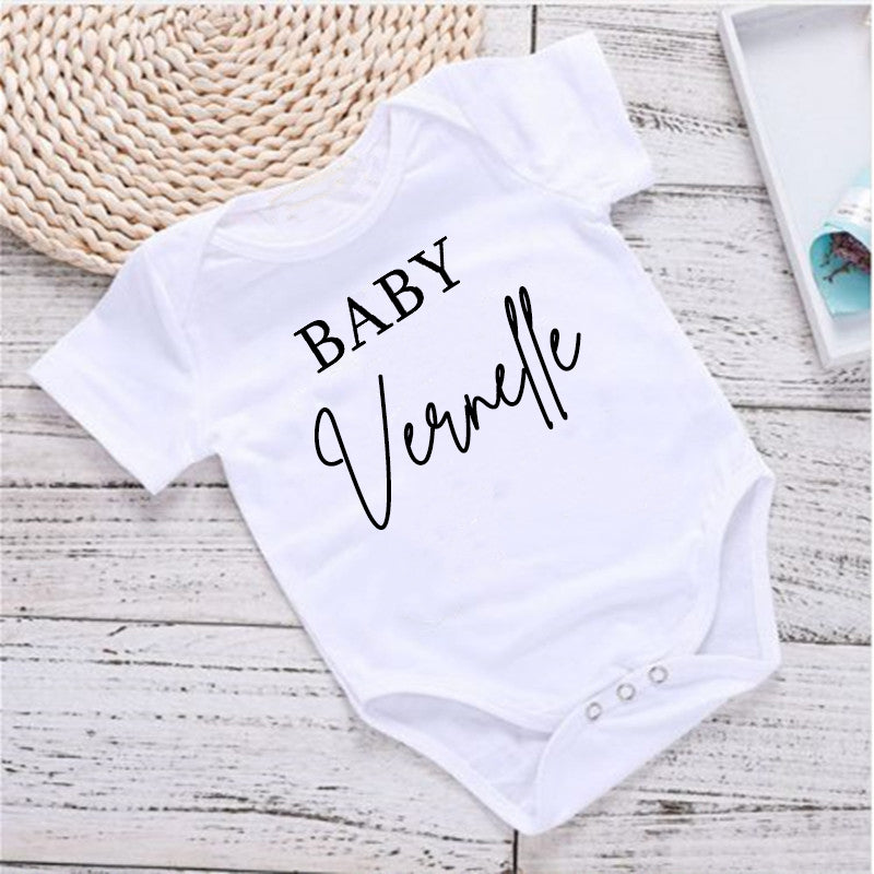 Personalisierter Name Baby Body Benutzerdefinierter Name Neugeborene Süße Kleidung Kleinkind Sommer Kurzarm Overall Unisex Kleinkind Dusche Geschenk.