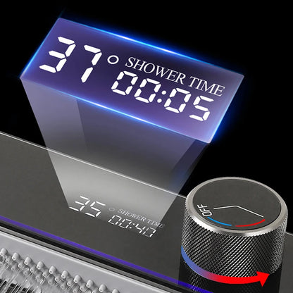 Wasserfall-Küchenspüle aus Edelstahl 304, großes Einzelschlitz-Wasserhahn-Set mit integrierter Digitalanzeige, Seifenspender, Tassenwascher