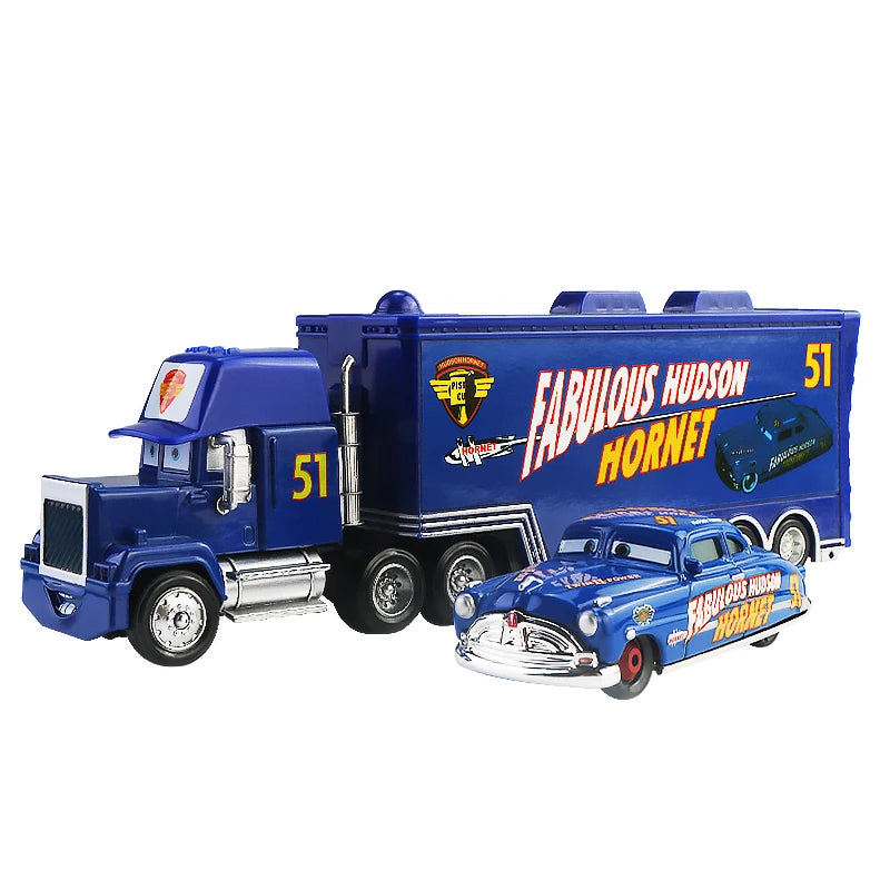 Disney Pixar Cars 2 3 Lightning McQueen Mack Uncle Jackson Storm Car Truck 1:55 Diecast Vehicle Metal Toys Gift for Children