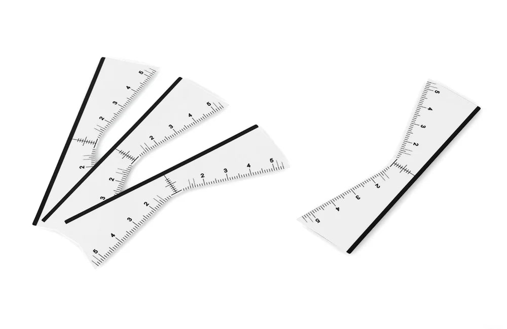 25pcs Disposable Eyebrow Ruler Self-adhesive Sticker Microblading Tattoo Position Mapping Stencils Profession Makeup Tool.