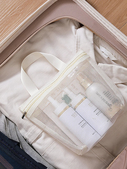Mesh Makeup Toiletry Storage Bags Handbags Portable Travel Washing Body Shower Tools Organizer Hanging Cosmetic Organizer Pouch.
