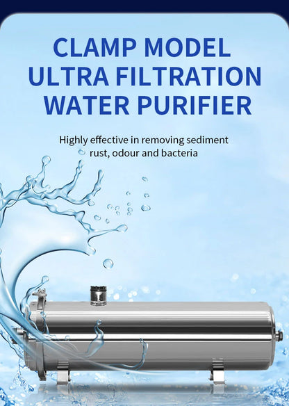 DIVEDEER PVC Filter Cartridge Water Purifier PVDF Ultra Filtration Water Purifier with Cleaning Tube Kitchen Drinking Water.