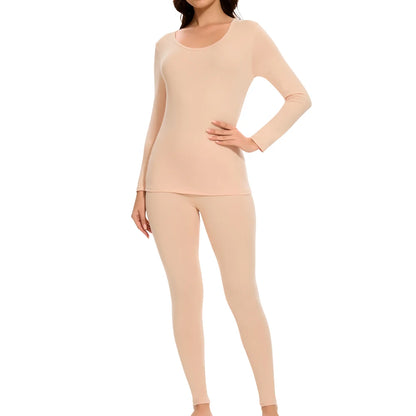 Thermal Underwear Women Autumn Winter Under Layer Clothes New Warm Pajamas Sets for Female 2 Pieces Long John Top Legging
