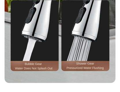 GEGVE Removable Kitchen Faucet  Flexible Head Hot Cold Faucets Tap Tap Mixer Manual Black for Kitchen Sink Adapted To Israel