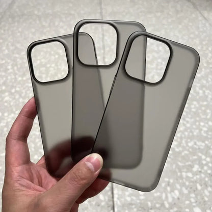 Ultra Thin Matte Hard PC Translucent Clear Phone Case For iPhone 17 16 15 14 Plus 13 12 Pro Max Shockproof Slim Skin Back Cover.