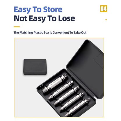 TOOLEYE Beschädigte Schraube Extractor Set Zentrum Bohrer Set Holzbearbeitung Werkzeuge Gebrochene Bolzen Extractor Schrauben Schrauben Entferner Extractor