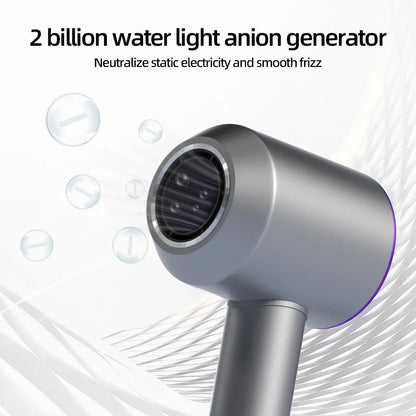 Negative ion hair dryer with high speed and no blades High power silent and quick drying Portable, suitable for home annd travel