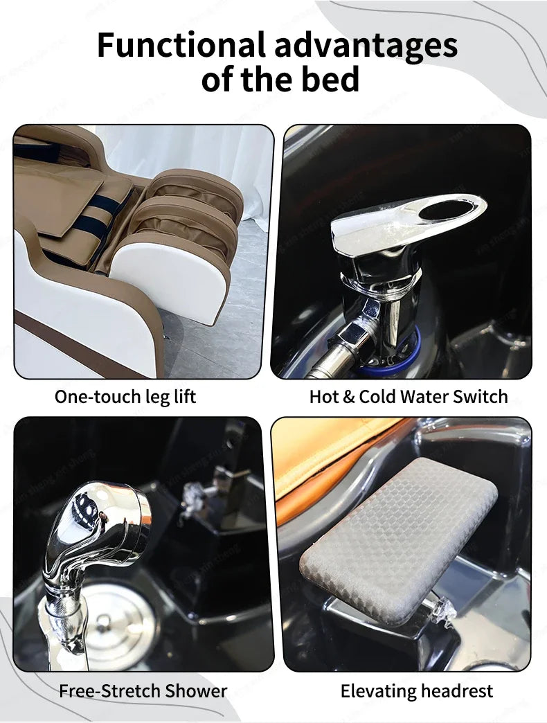 XinSheng Professionelle Elektrische Massage Bett Kopf SPA Salon Massage Tisch Haar Waschen Begasung Betten Friseur Smart Möbel