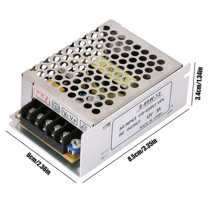 12V 5A Switching Power Supply 60W Switch Power Supply 220 AC To 12V DC.