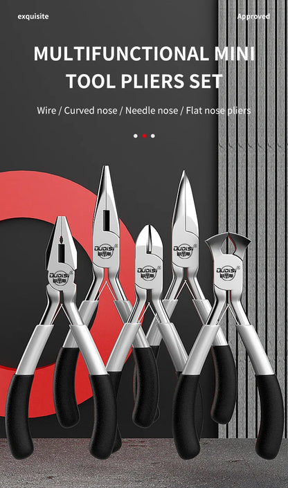 Mini Zange Diagonal Zange Runde Gebogene Spitz Cutter Handwerk Perlen Isolierte Zange Für DIY Kleine Schmuck Zangen Werkzeuge