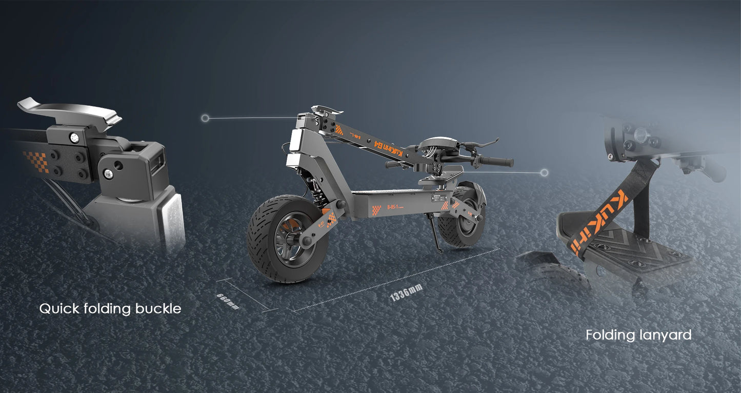 KuKirin G4 Electric Scooter EU Stock 2000W Motor 60V20Ah Baterry 70km/h Top Speed 11-Inch Off-Road Tires Folding E-Scooter