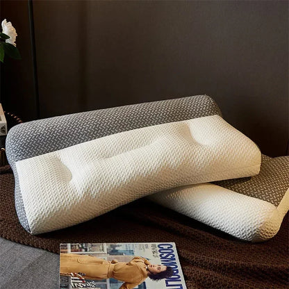 Orthopedic Reverse Traction Pillow Protects Cervical Vertebra and Helps Sleep Single Neck Pillow Can Be Machine Washable 48X74cm.