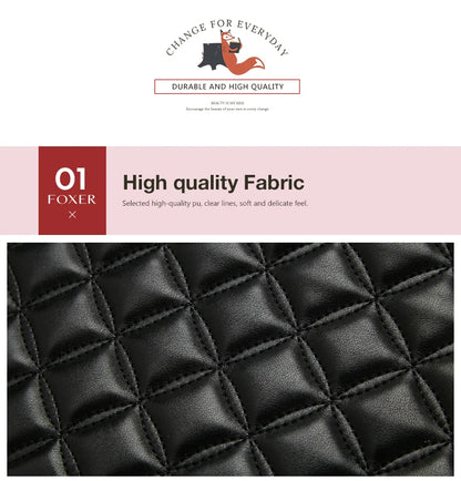 FOXER Women Fashion Quilted Shoulder Bag Female Classic Underarm Bag Vintage Lady Simple Tote Bags Chrismas Gift.