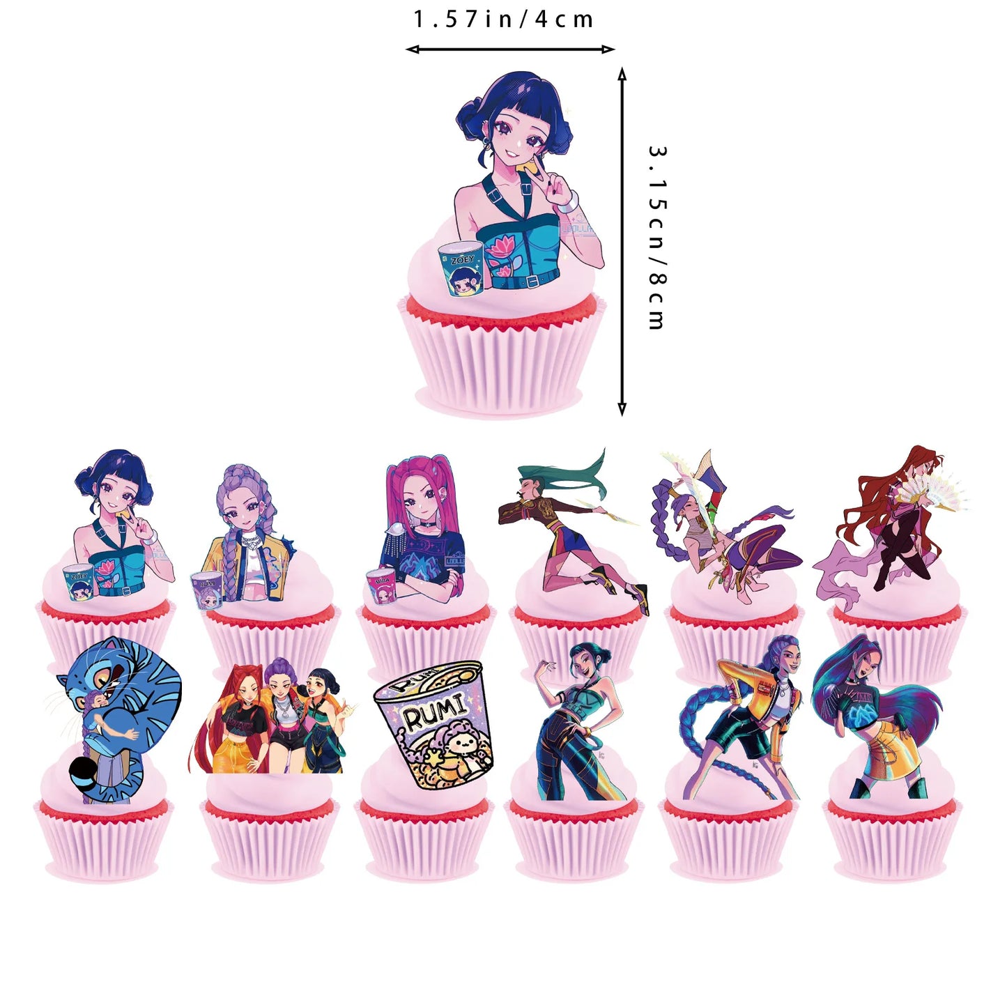 K Pop Dämonenjäger Party Ballon Kind Mädchen Alles Gute zum Geburtstag Party Dekoration Set 1-9. Nummer Ballon Banner Hintergrund Babyparty.