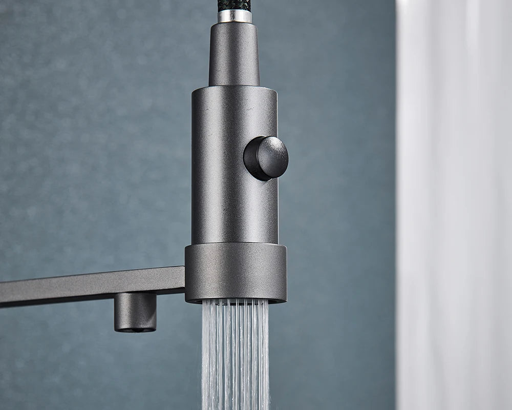 Black Filtered Kitchen Water Filter Kitchen Faucets Dual Spout Filter Faucet Mixer Water Purification Water Crane For Kitchen