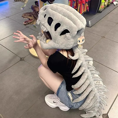 Dinosaur Skeleton Role-Playing Costume Cute And Realistic Dinosaur Plush Adult Children Halloween Christmas Party Costume Gift.