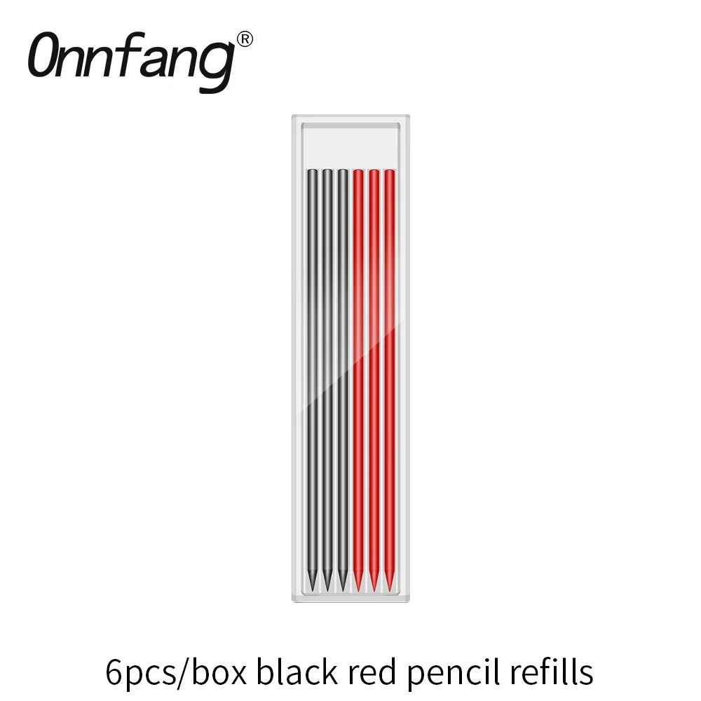 2,8 mm solider Zimmermanns-Druckbleistift mit Spitzer für Holzbearbeitungsbau, langer Kopf, Zimmermannsbleistift, Schreibwarenbedarf.