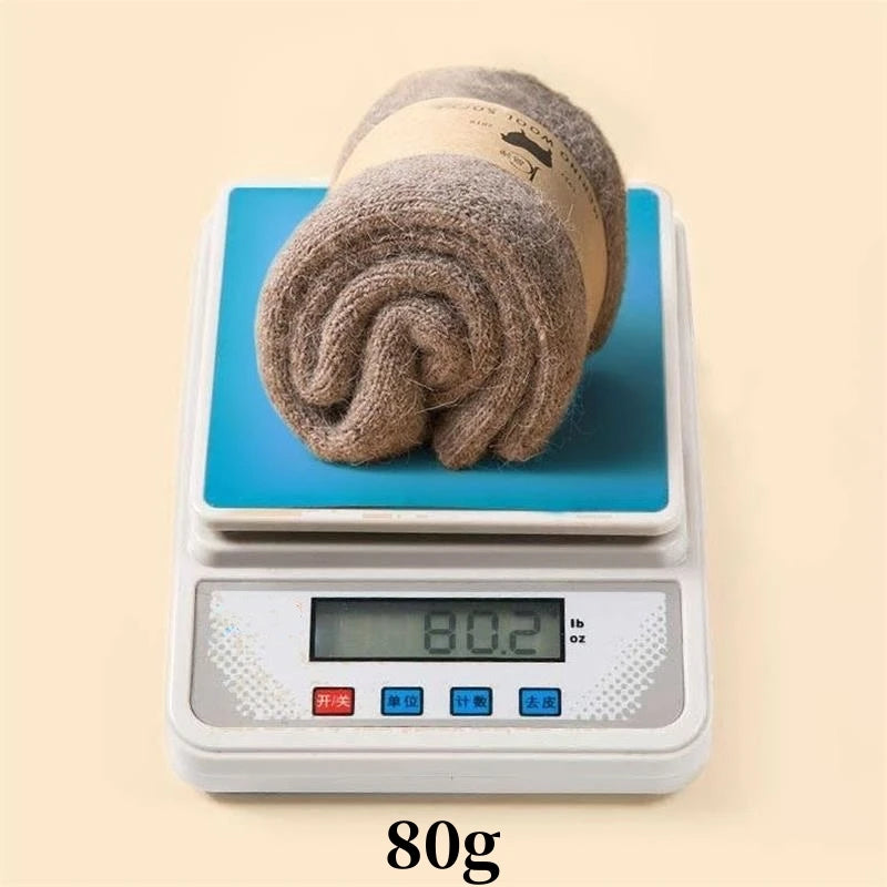 2Pairs/Men's Socks Super Thick Wool High Quality Merino Wool Socks Business Fall Winter Comfortable Mid-leg Socks Large Size Men.